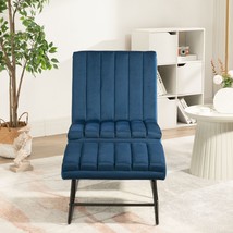 Dark Blue Modern Lazy Lounge Chair, Contemporary Single Leisure Upholstered - £119.21 GBP