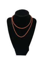 Trifari Red and Gold Twisted 30&quot; Rope Necklace - $418.19 MXN