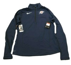 NWT New Oklahoma City Thunder Nike Dri-Fit Women&#39;s 1/2 Zip Element Large Jacket - £38.91 GBP