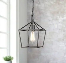 Home Decorators Weyburn Antique Silver Leaf Farmhouse Mini Kitchen Pendant Light - £14.93 GBP