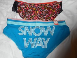 Women&#39;s Flirtitude Bikini Panties Set of 2 Small Snow Way &amp; Geo 81 - £9.81 GBP