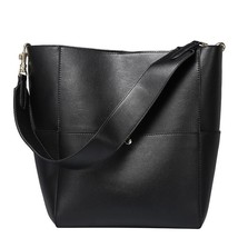 New Large Tote Bag For Women Real Leather Bucket Handbags Female  Famous s Ladie - £116.04 GBP