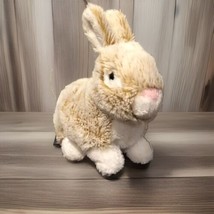 Stuffed Animal Adventure 9” Soft Fluffy Plush Tan Bunny Rabbit Easter Toy - £10.81 GBP