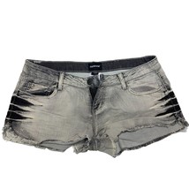Joe Boxer Juniors Size 9 Gray Acid Wash Short Shorts Bootie 2 in Inseam Side Det - £14.98 GBP