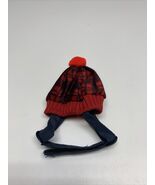 Red Blue Plaid Snow Hat Dogwear Dog Hat Cap Adjustable KG - $163.96 MXN