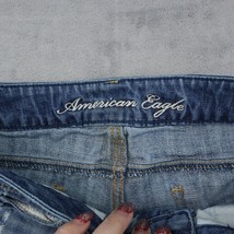 American Eagle Shorts Womens 00 Blue Mid Rise Distressed Cut Off Bottoms - £18.18 GBP