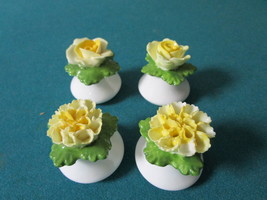 Aynsley England  salt shakers flowers, 1 1/2&quot; tall [a2*] - £27.31 GBP