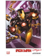 Greg Land Signed Marvel Comics Avengers Comic Art Print ~ Iron Man - £31.06 GBP