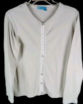 Fresh Produce Shirt Size S Pearl Snap Buttons Long Sleeve Beige 100% Cotton - £8.67 GBP
