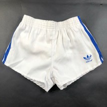 Adidas Trefoil Youth Boys M (24-26) White Running Shorts Thick Blue Stripes USA - £29.89 GBP