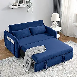 2 Pillows And Living Room Adjustable Backrest, Grid Design Armrests 55&quot; ... - $992.99