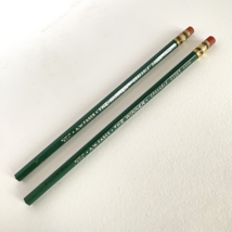 Vintage A.W Faber THE WINNER 2308T Green Erasable Pair Color Pencils USA Made - $34.95