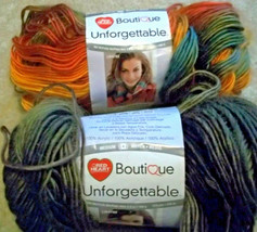 Red Heart Boutique Unforgettable Echo + Sunrise 2 Skeins 100% Acrylic Yarn NEW  - £13.19 GBP