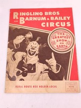 ✅ Circus Mailer Advertising 1952 Ringling Bros Barnum Bailey Program TN Virginia - £14.80 GBP