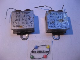 Capacitor High Voltage .03uF 1600V Mallory USA VB-475 - USED Qty 2 - £7.48 GBP