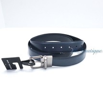 NWT Michael Kors Men&#39;s Cut to Size Reversible 34mm Belt Leather Indigo Navy $98 - £32.08 GBP