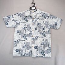 Maui Trading Company Button Up Hawaiian Shirt Men's L Tribal Surfer Trop... - $24.00