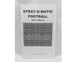 Strat O Matic PC Video Game Users Manual Only - $49.49