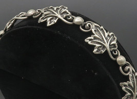 NAPIER 925 Sterling Silver - Vintage Floral Leaf Swirl Chain Bracelet - BT4306 - £101.02 GBP