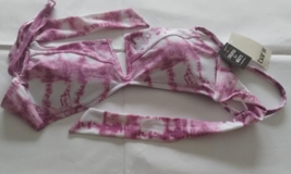 Bar III Purple Fuchsia Summer Stripes Swim Bra Size Small - £14.88 GBP