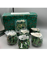 Votives Christmas Tea Lights Set of 5 Holly Berries Tristar Corp 3 x 2 I... - £10.97 GBP