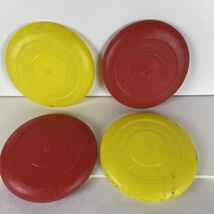 Kool-Aid Flyer Frisbee Disc Lot of 4 (2 Red, 2 Yellow) Vintage 1980s - $11.30