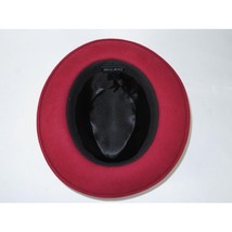 Men's Milani Wool Fedora Hat Soft Crushable Lined FD219 Red Wine image 5