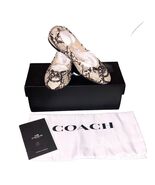 COACH Bailey PTE Ballet Flats Shoes Gold Size 7 B Snake Print NEW Dust C... - €126,28 EUR