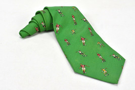POLO RALPH LAUREN Green Multi Color SOCCER Silk Tie made in USA - £58.80 GBP