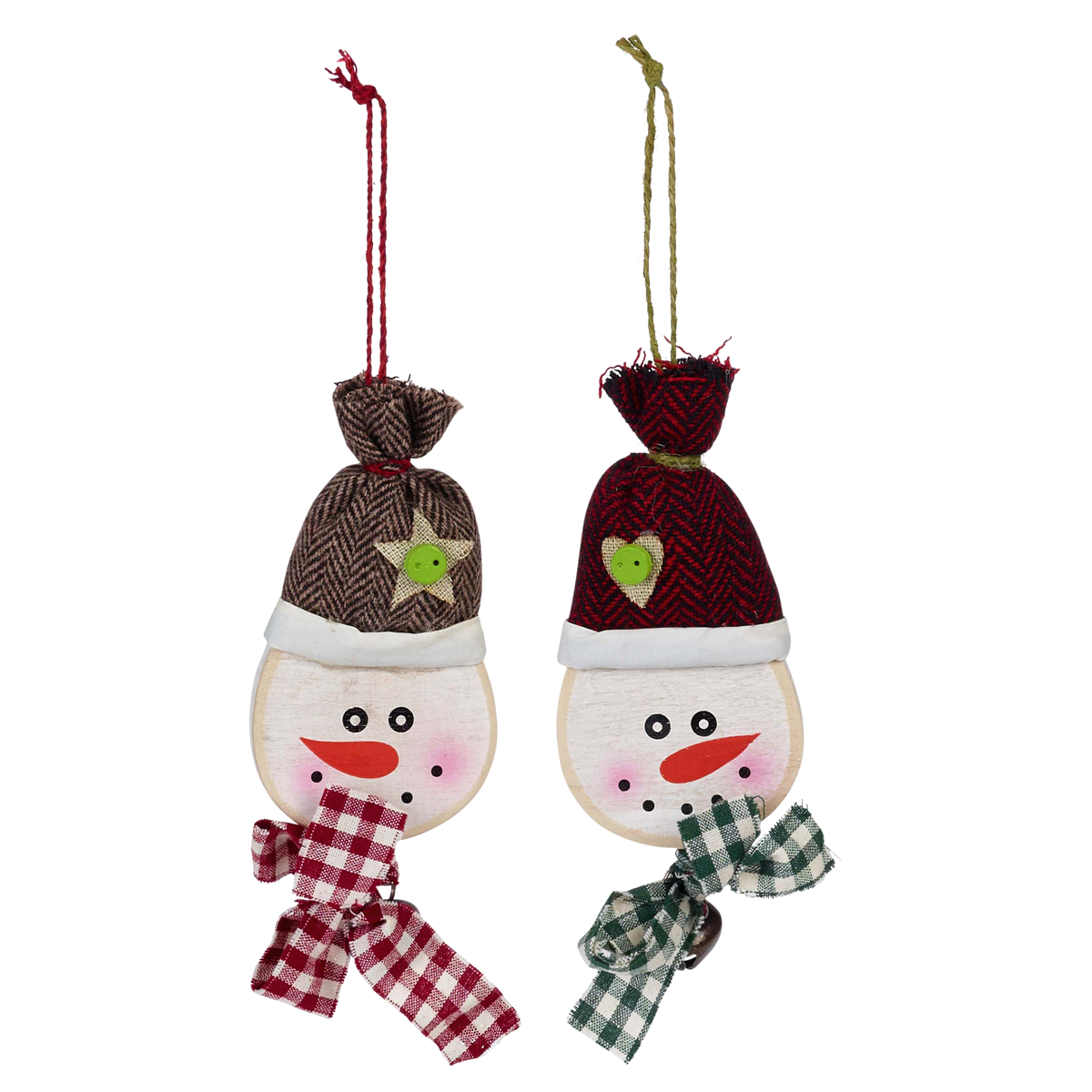 Ornament Snowman Head, 2 assorted SHIPS IN 24 HOURS - MJ - $19.88