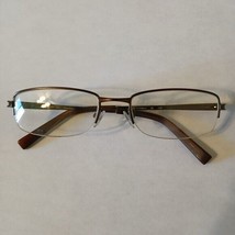 Perry Ellis Brown Half Rim Eyeglasses Frames 1174A-1 52-18-135mm - £35.61 GBP