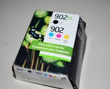 HP 902XL 902 Tri Color 4PK Ink Cartridge OfficeJet 6954 Genine New EXP 1... - £41.13 GBP