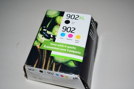 HP 902XL 902 Tri Color 4PK Ink Cartridge OfficeJet 6954 Genine New EXP 1... - £40.88 GBP