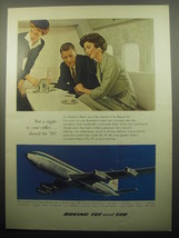 1959 Boeing 707 and 720 Jetliners Ad - Not a ripple in your coffee - £11.98 GBP