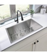 Undermount Workstation Kitchen Sink, 16 Gauge Single Bowl Stainless Steel - £148.62 GBP+