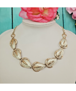 Vintage Vendome Gold Silver Tone Large Link Choker Necklace Statement Co... - $39.95