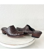 Rod Patrick Womens Mules 5.5 C Brown Caiman Leather Western Slip On Boots Shoes - €336,87 EUR