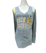 EUC Women’s NFL Green Bay Packers Football Grey Long Sleeve Shirt Large - £13.97 GBP