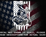 USMC Drill Instructor Devil Dog in Distressed Flag Cut Vinyl Decal Sticker - £5.28 GBP+