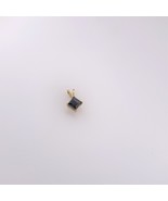 0.75ctw Princess Cut Black Natural Diamond Pendant 14K Solid Yellow Gold - $1,236.15 CAD