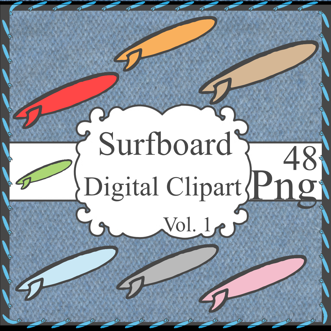 Surfboard Digital Clipart Vol. 1 - $5.00