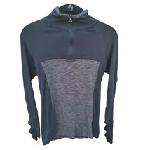 Columbia Top Small Petite Womens Grey Long Sleeve 1/4 Zip Casual V Neck - £13.20 GBP