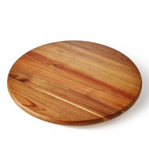 Acacia Wood Lazy Susan, Wood Turntable Tray Cabinet Organizer,14&quot; - £31.96 GBP