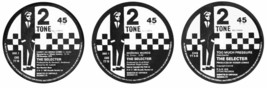 x3 85mm Circular Vinyl Stickers ska 2 Tone retro skinhead selecter specials walt - £4.47 GBP