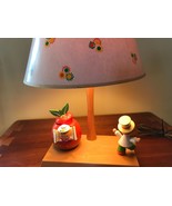 Vtg 3 in 1, Nursery Originals Wood Lamp, Night light &amp; Music Box , w  Sh... - £34.93 GBP