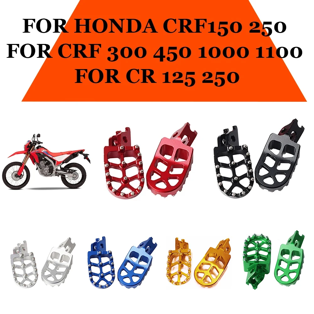 Motorcycle FootRest Footpegs Foot Pegs Pedals For HONDA CR125 CR250 CRF ... - $24.12+