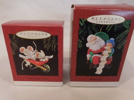 Hallmark Keepsake Ornaments "Delivering Kisses" and "Dream On" 1995 Retired - $10.89