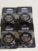 4 Oral-B Charcoal Mint Floss, 54.6 YD Each. Infused With Charcoal. Brand New - $40.00