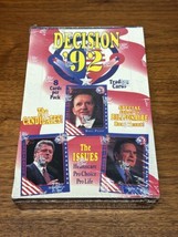 Decision 92 Sealed Trading Cards Box Bush Clinton Perot Presidential Election JD - £17.09 GBP