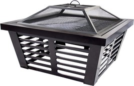 Hudson Sq.Are Steel Fire Pit, 34&quot; In Diameter, Wenge, Pleasant Hearth Ofw191S. - £158.06 GBP